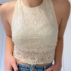 Lace Halter Bohemian Top